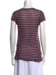 A.L.C. Striped Scoop Neck T-Shirt