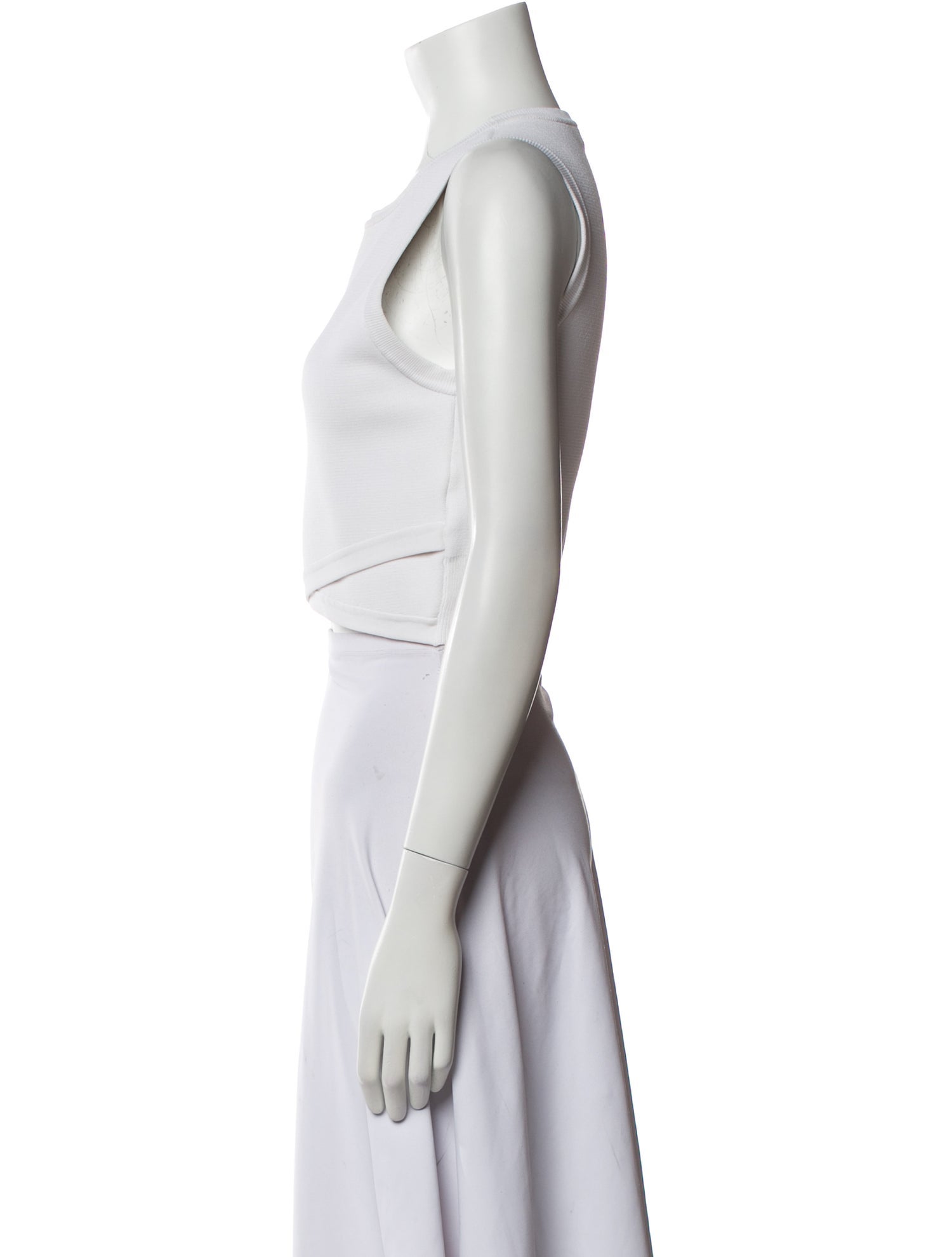 A.L.C. Crew Neck Sleeveless Crop Top