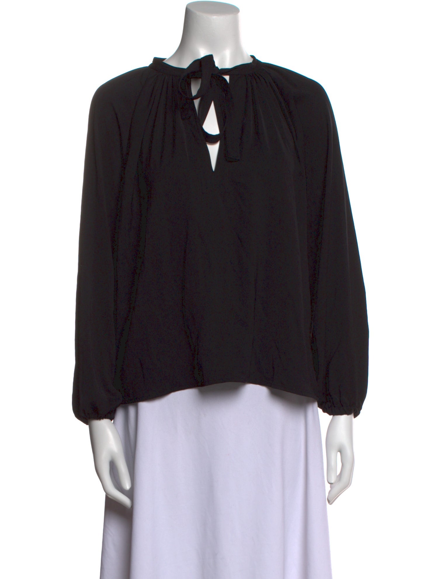A.L.C. Tie Neck Long Sleeve Blouse