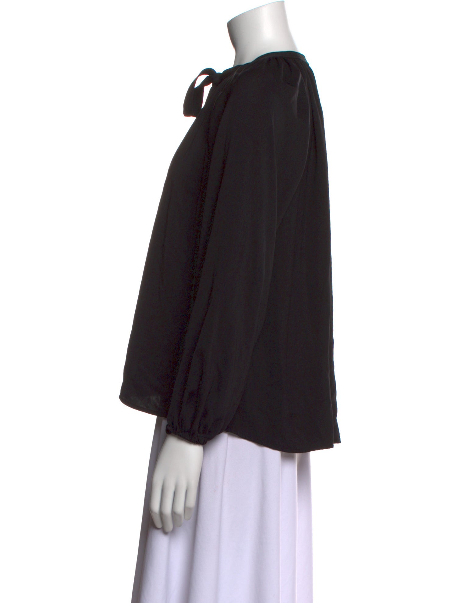 A.L.C. Tie Neck Long Sleeve Blouse