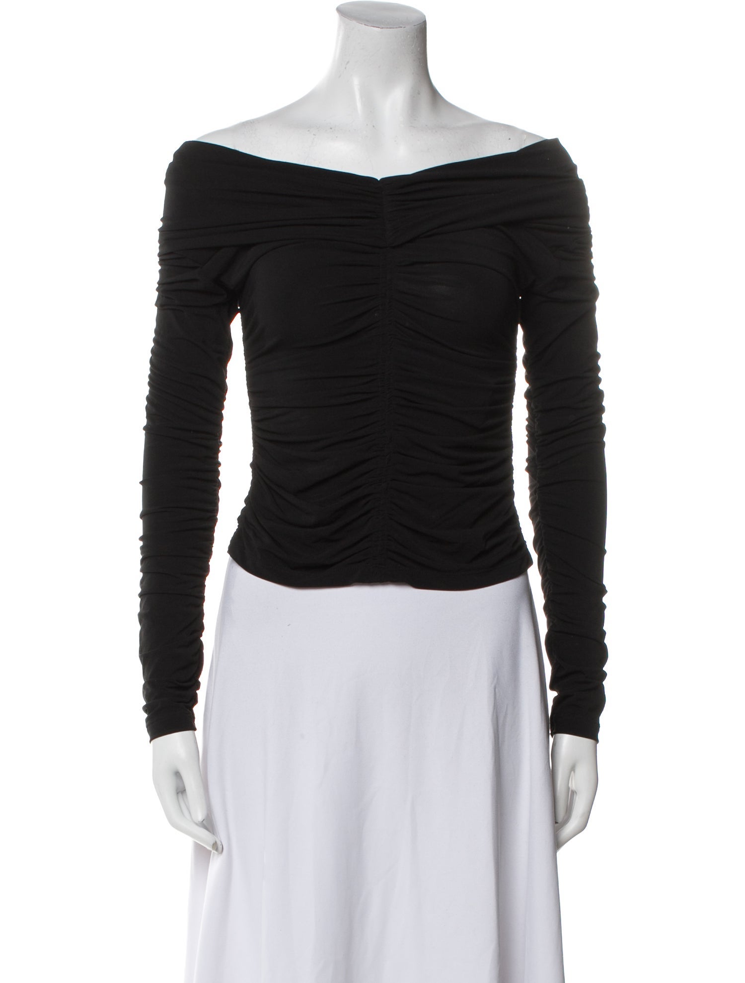 A.L.C. Off-The-Shoulder Long Sleeve Crop Top