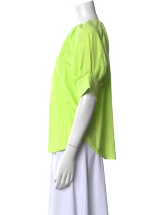 A.L.C. V-Neck Short Sleeve Blouse