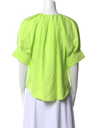 A.L.C. V-Neck Short Sleeve Blouse