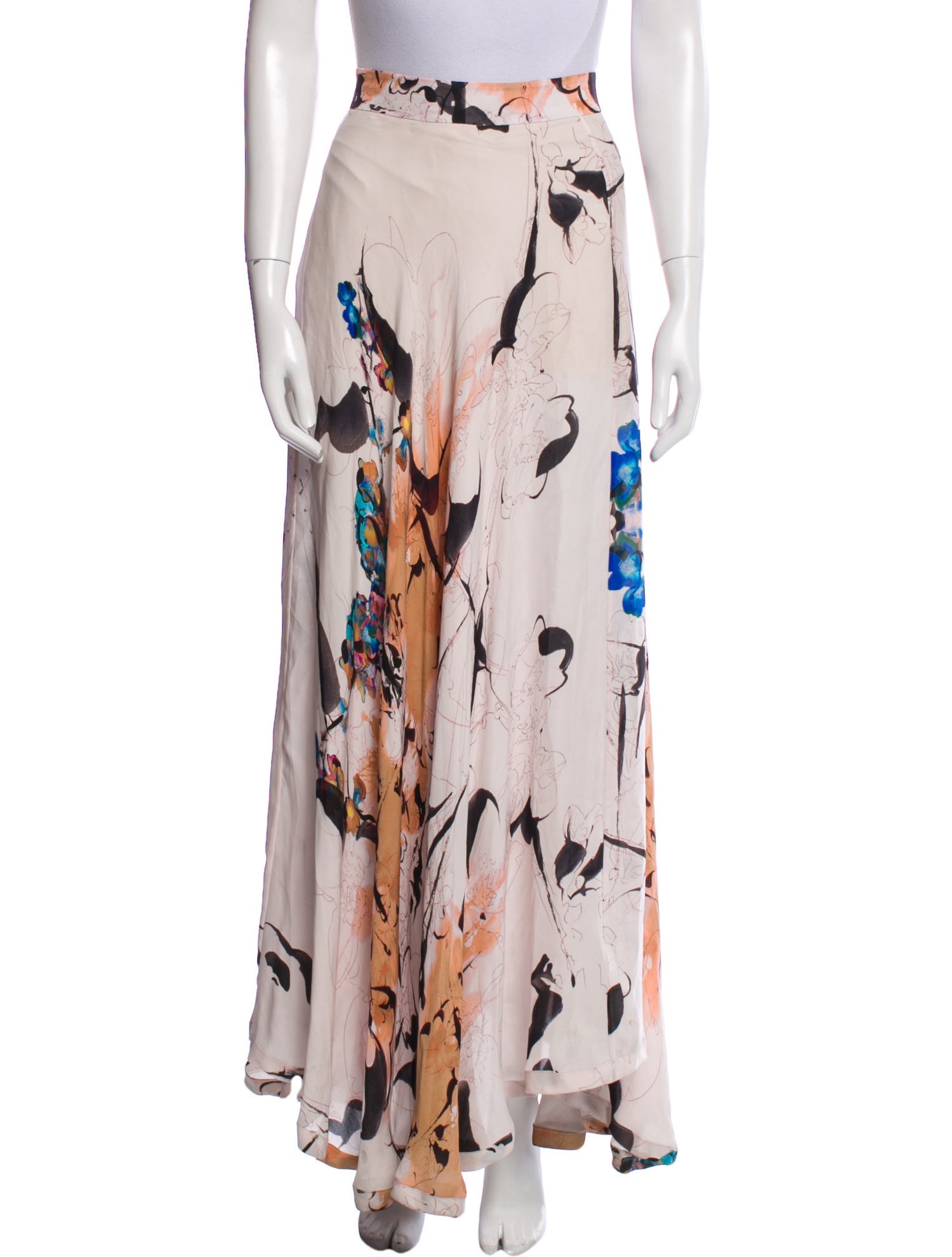 A.L.C. Silk Long Skirt