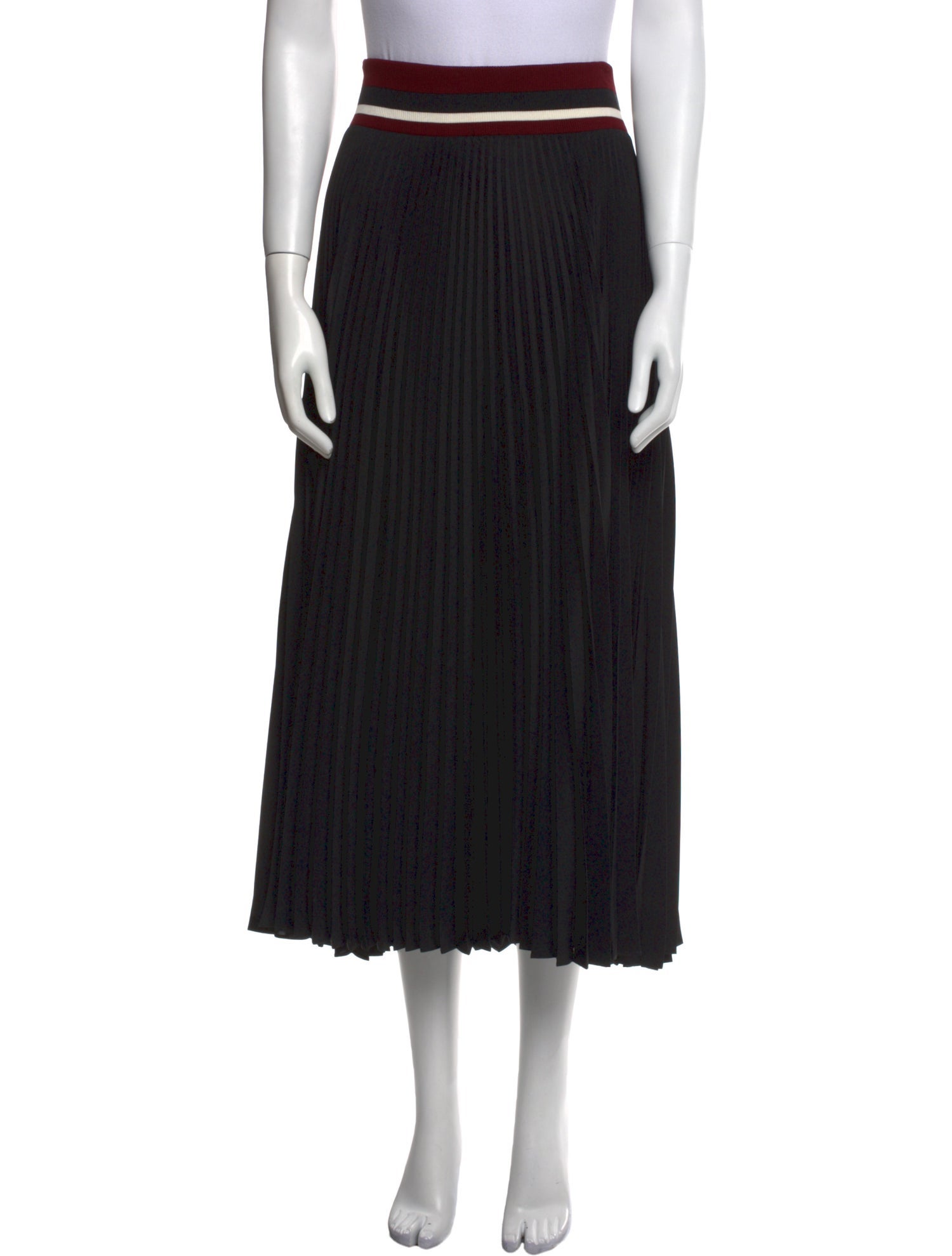 A.L.C. Pleated Accents Midi Length Skirt