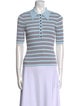 A.L.C. Striped Short Sleeve Polo