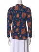 A.L.C. Floral Print Mock Neck Polo