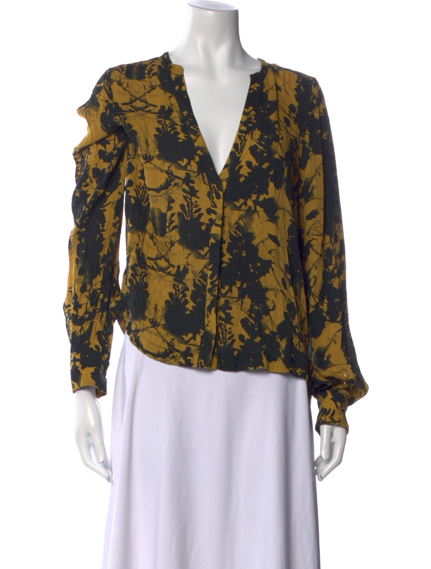 A.L.C. Silk Floral Print Blouse