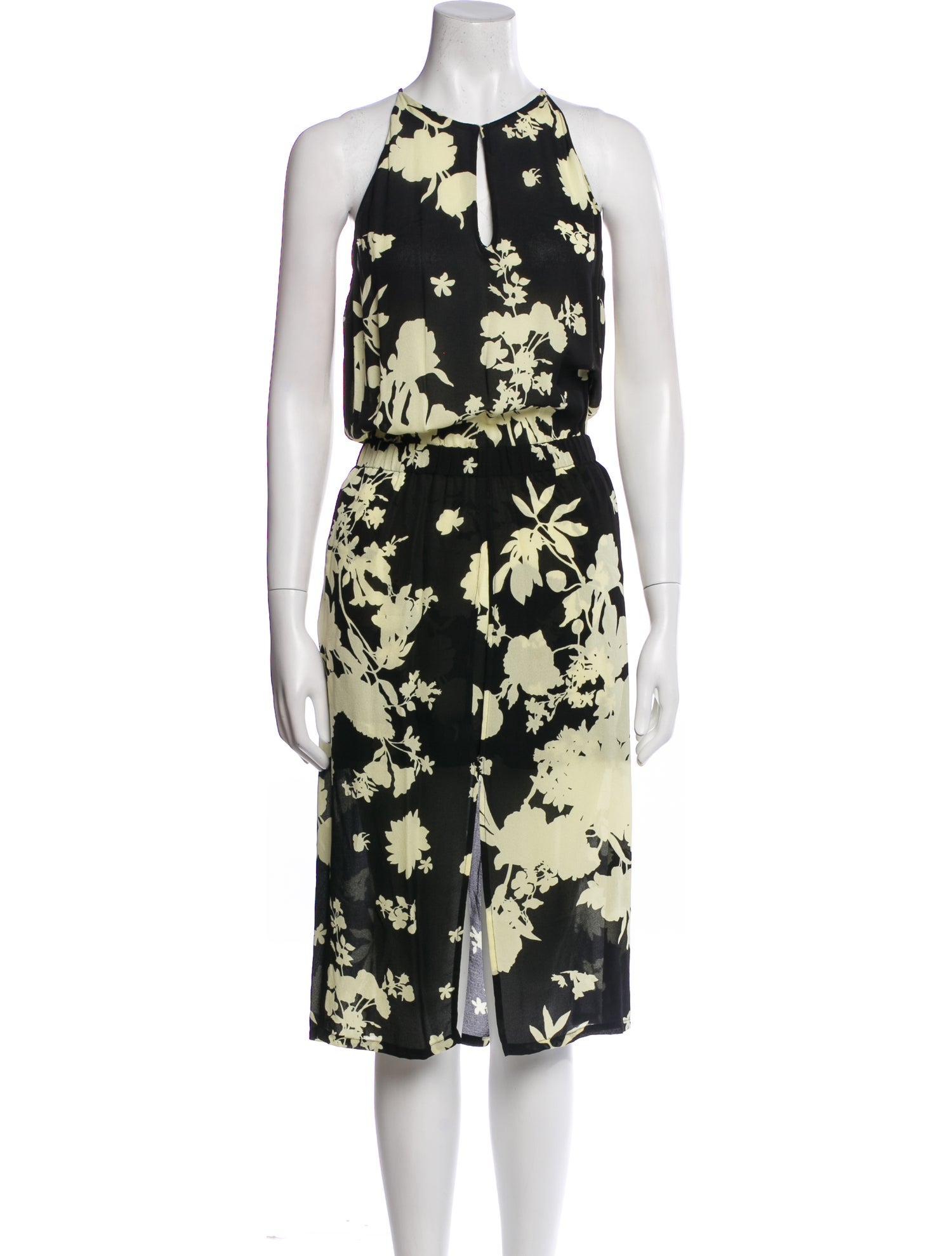 A.L.C. Floral Print Midi Length Dress