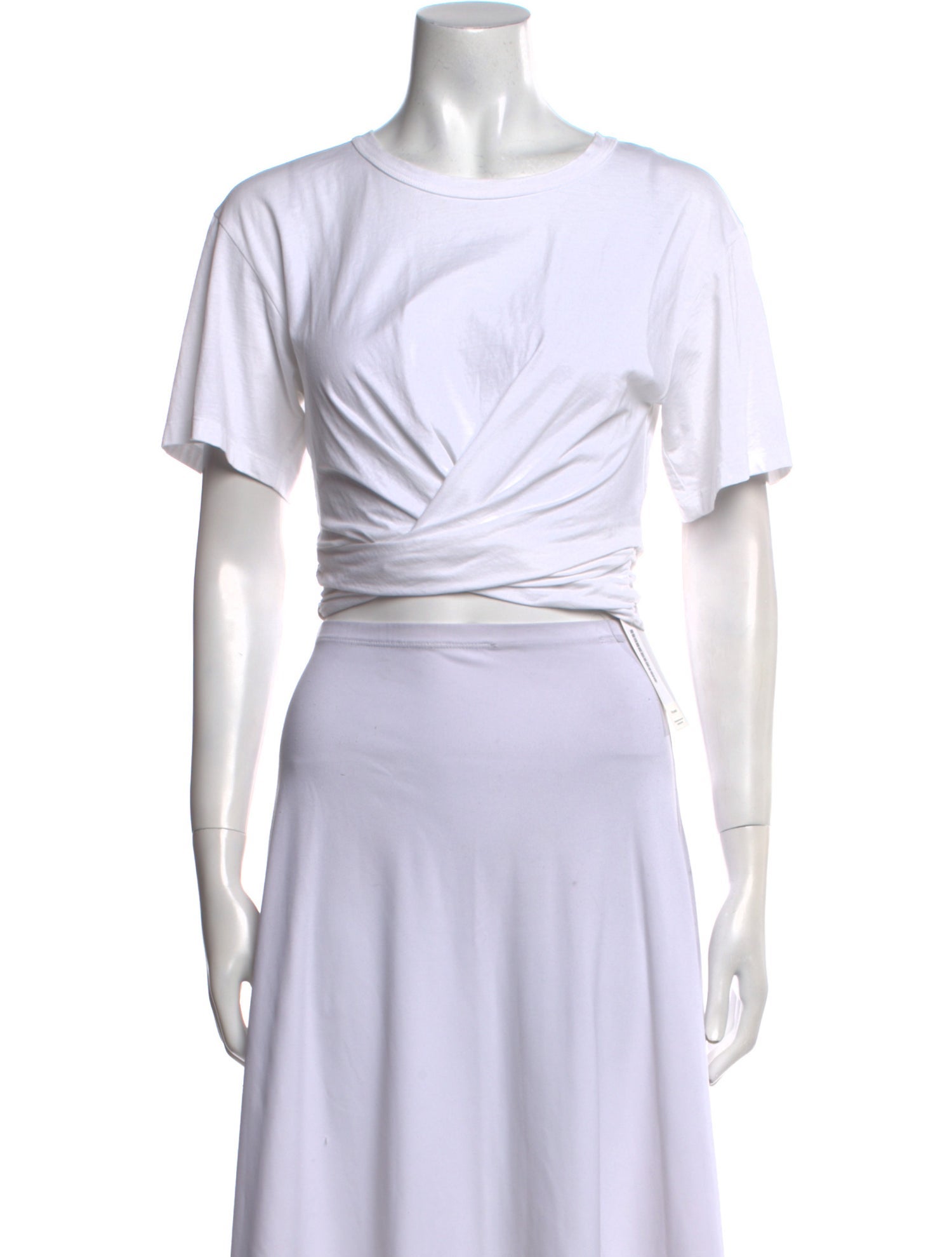 A.L.C. Scoop Neck Short Sleeve Crop Top