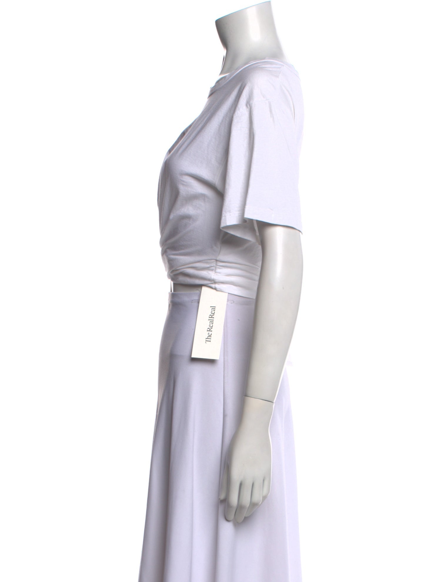 A.L.C. Scoop Neck Short Sleeve Crop Top