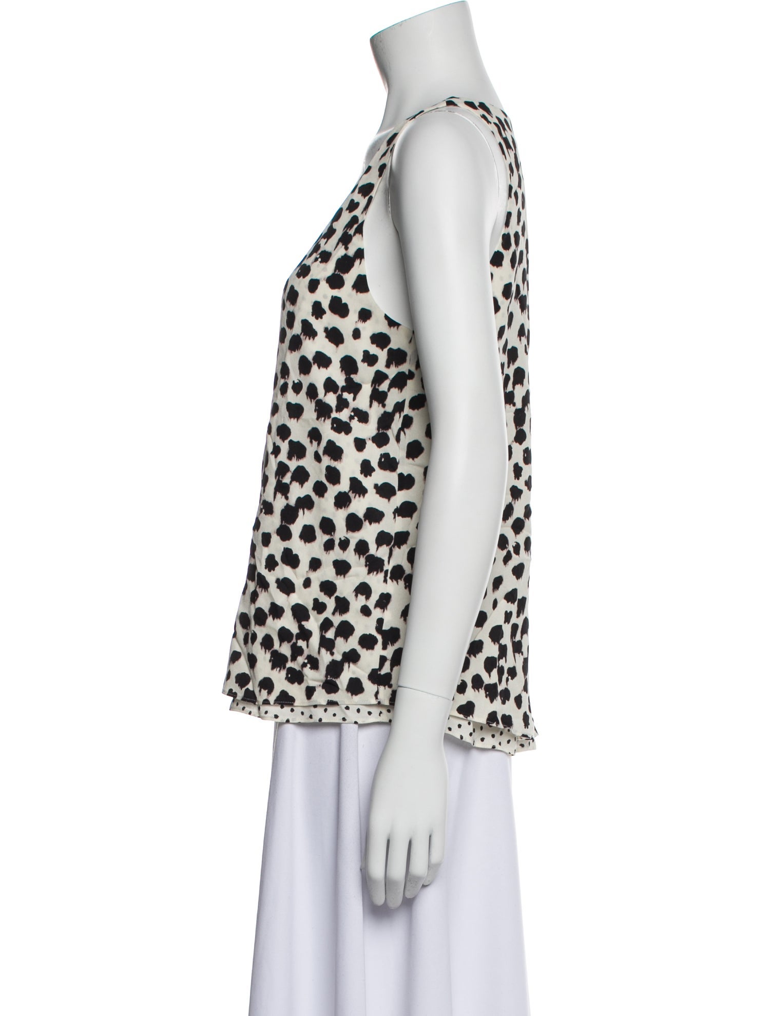 A.L.C. Silk Animal Print Top
