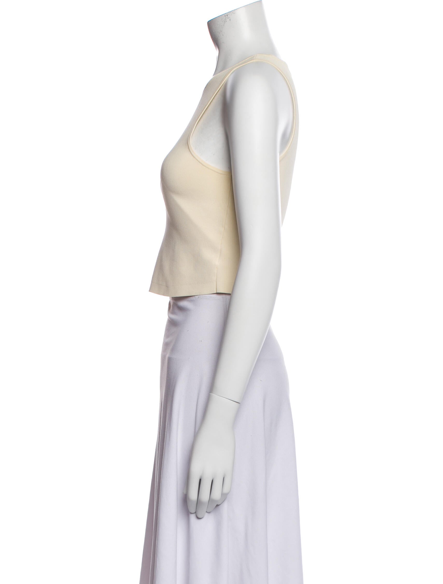 A.L.C. Crew Neck Sleeveless Crop Top