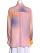 A.L.C. Silk Tie-Dye Print Button-Up Top