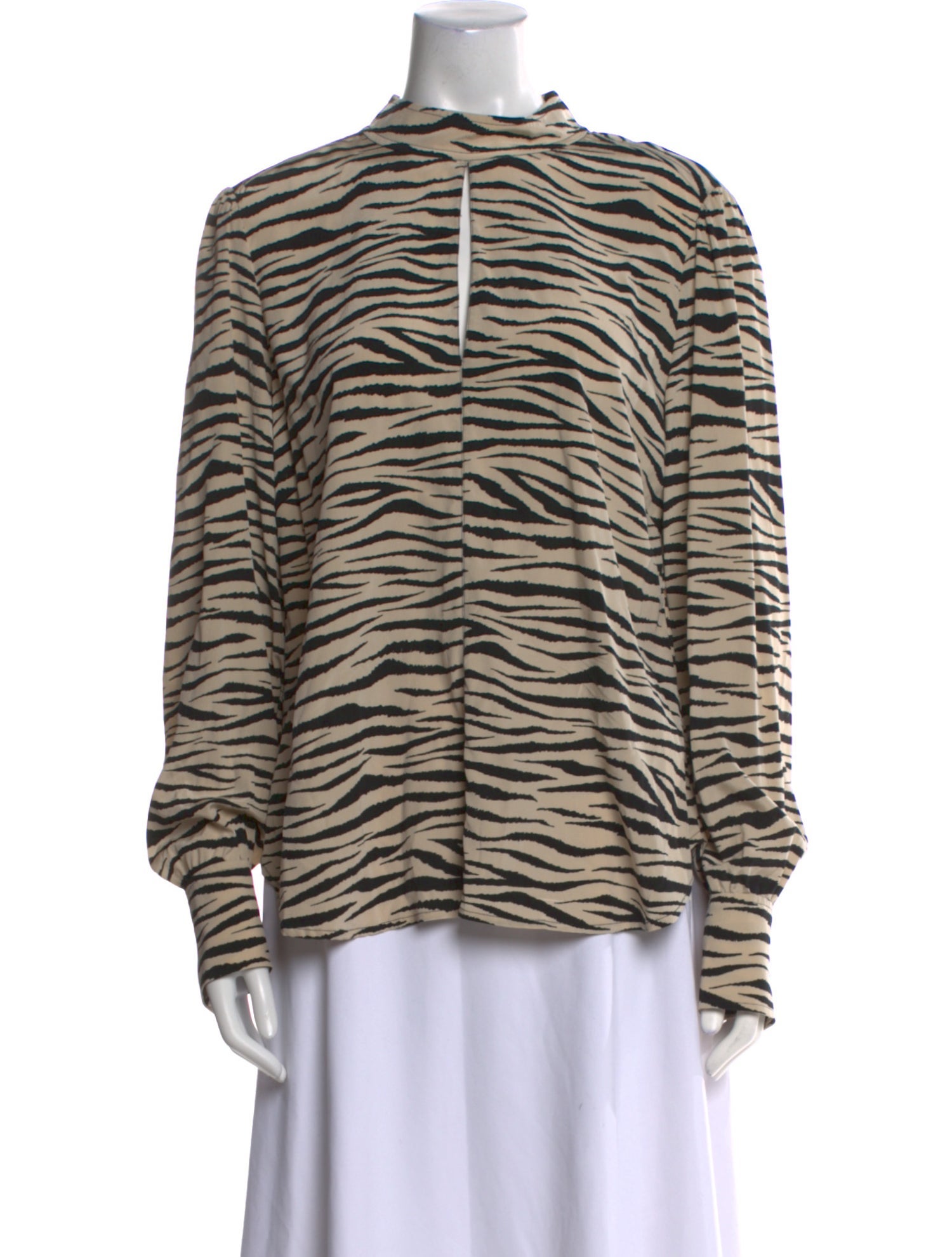 A.L.C. Silk Animal Print Blouse