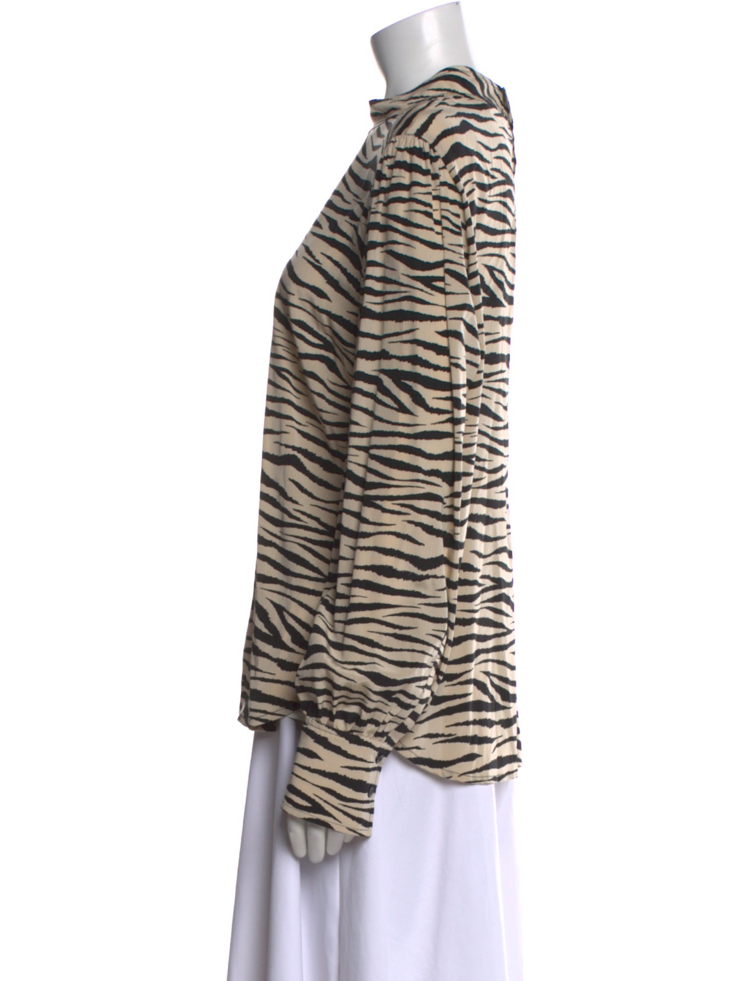 A.L.C. Silk Animal Print Blouse