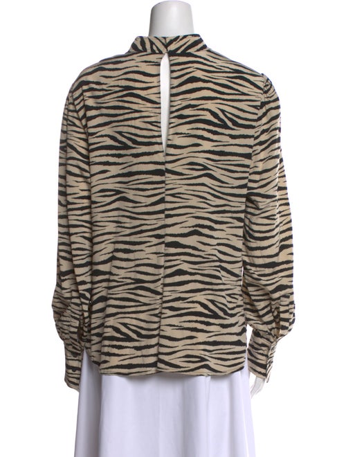 A.L.C. Silk Animal Print Blouse