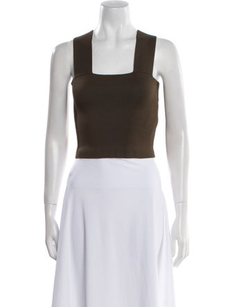 A.L.C. Square Neckline Sleeveless Crop Top