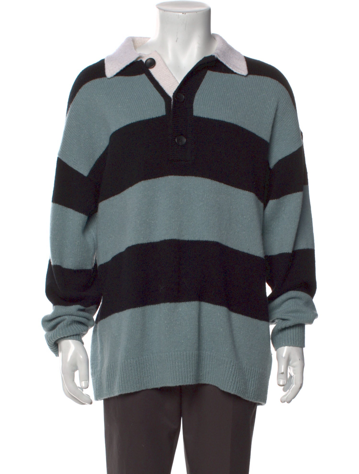 A.L.C. Wool Colorblock Pattern Polo Sweater w/ Tags