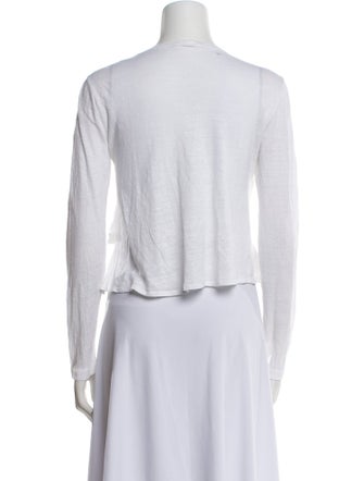 A.L.C. Linen Crew Neck Crop Top