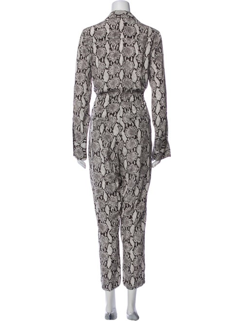 A.L.C. Silk Animal Print Jumpsuit