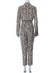 A.L.C. Silk Animal Print Jumpsuit