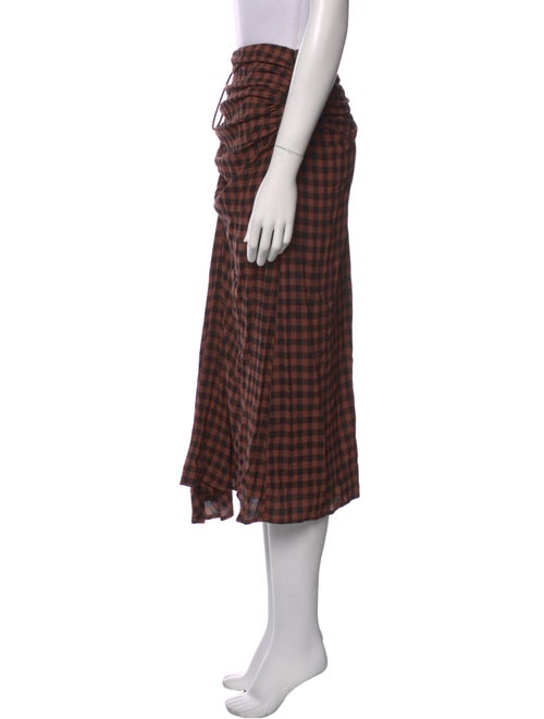 A.L.C. Plaid Print Midi Length Skirt