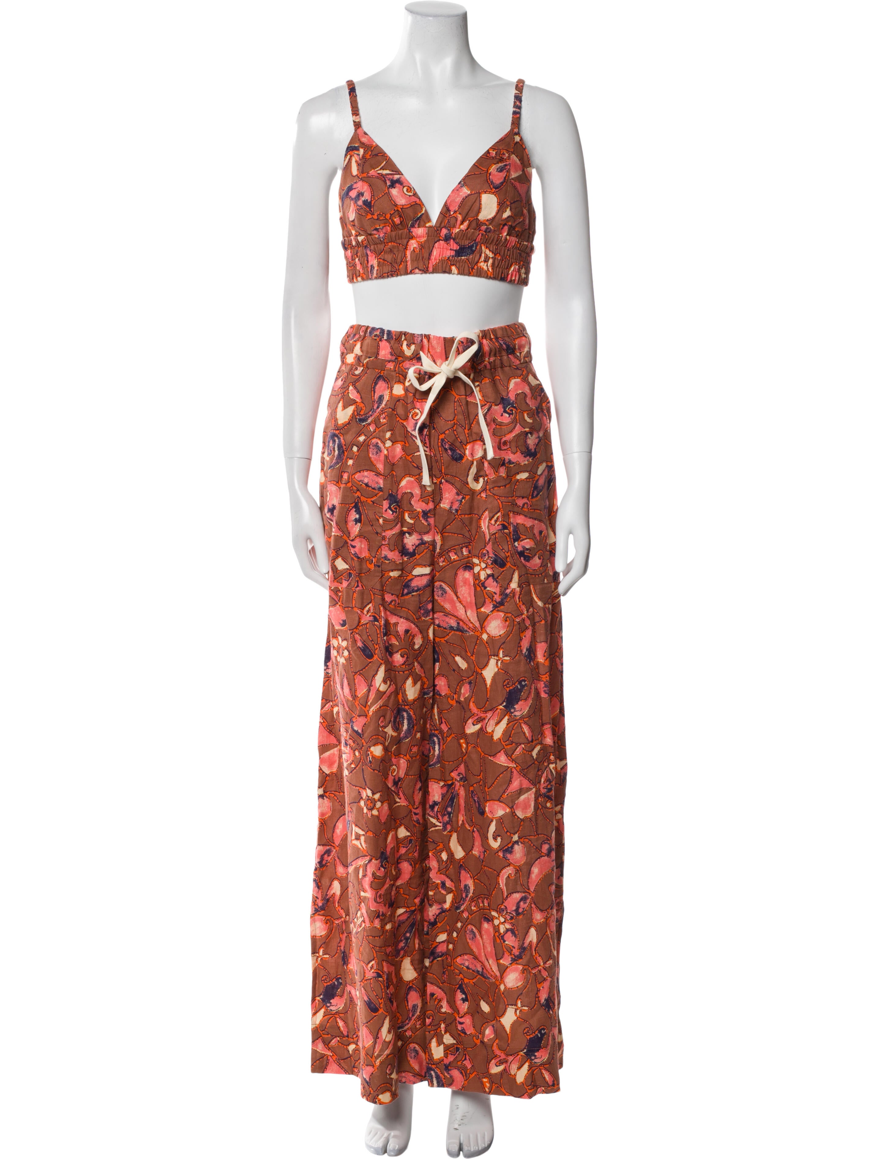 A.L.C. Linen Printed Pant Set