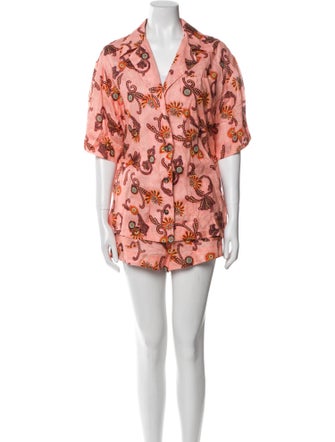 A.L.C. Linen Printed Pant Set