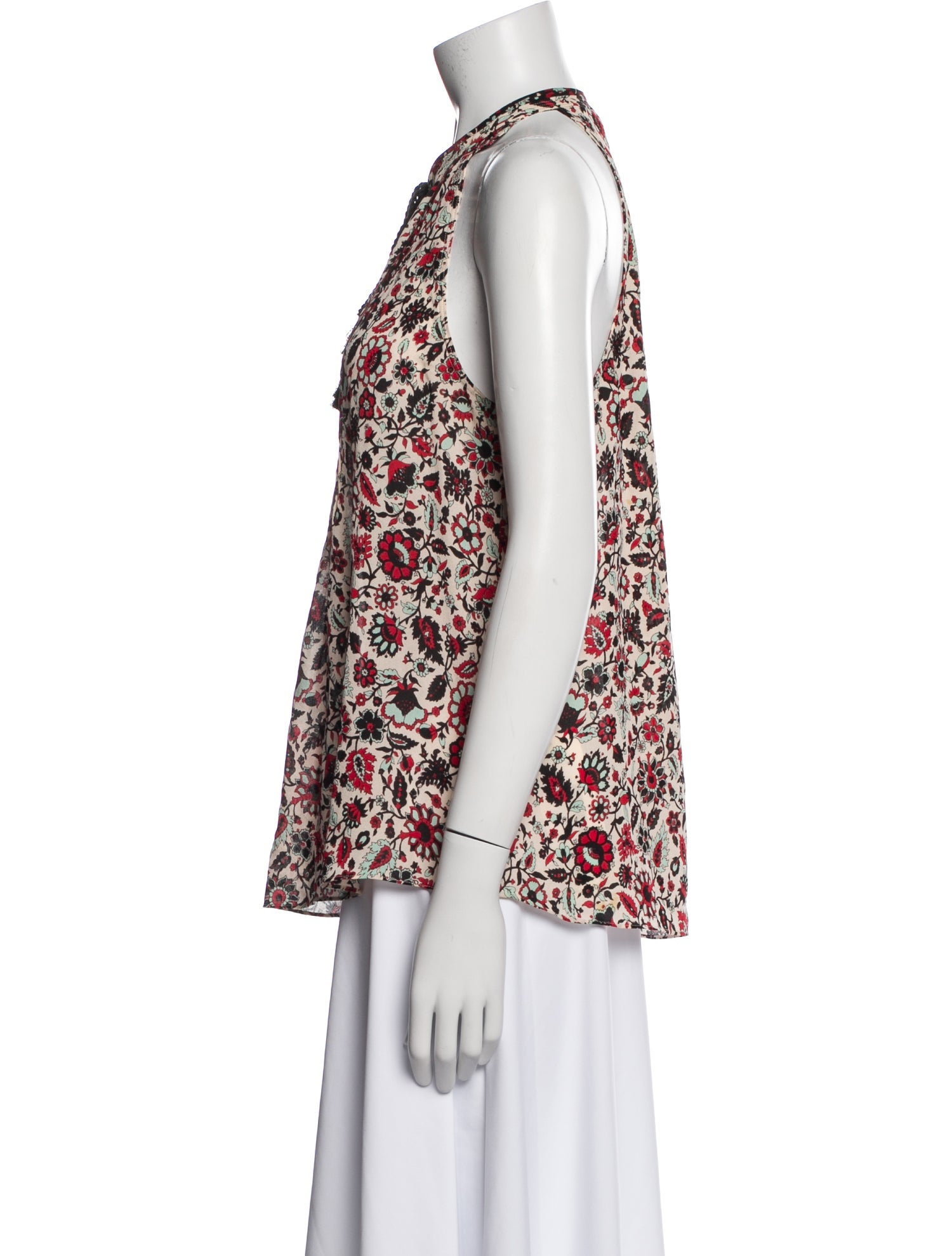 A.L.C. Silk Floral Print Blouse