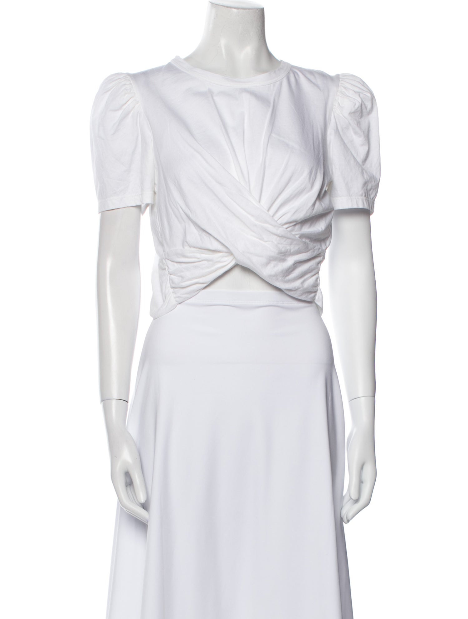 A.L.C. Crew Neck Short Sleeve Crop Top