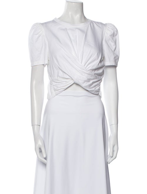 A.L.C. Crew Neck Short Sleeve Crop Top