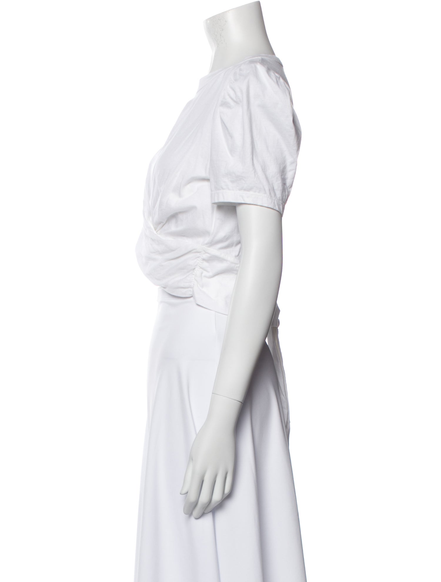 A.L.C. Crew Neck Short Sleeve Crop Top