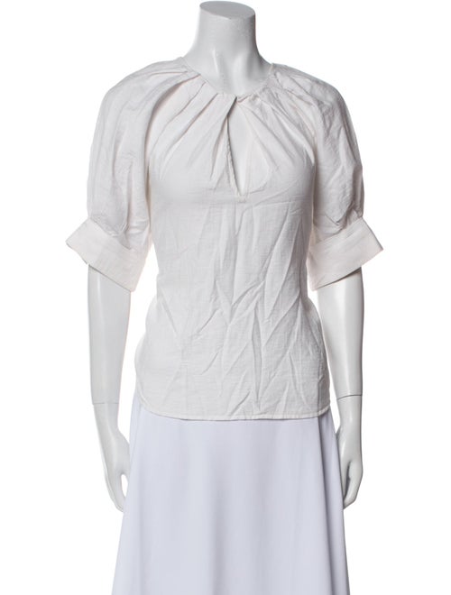 A.L.C. V-Neck Short Sleeve Blouse