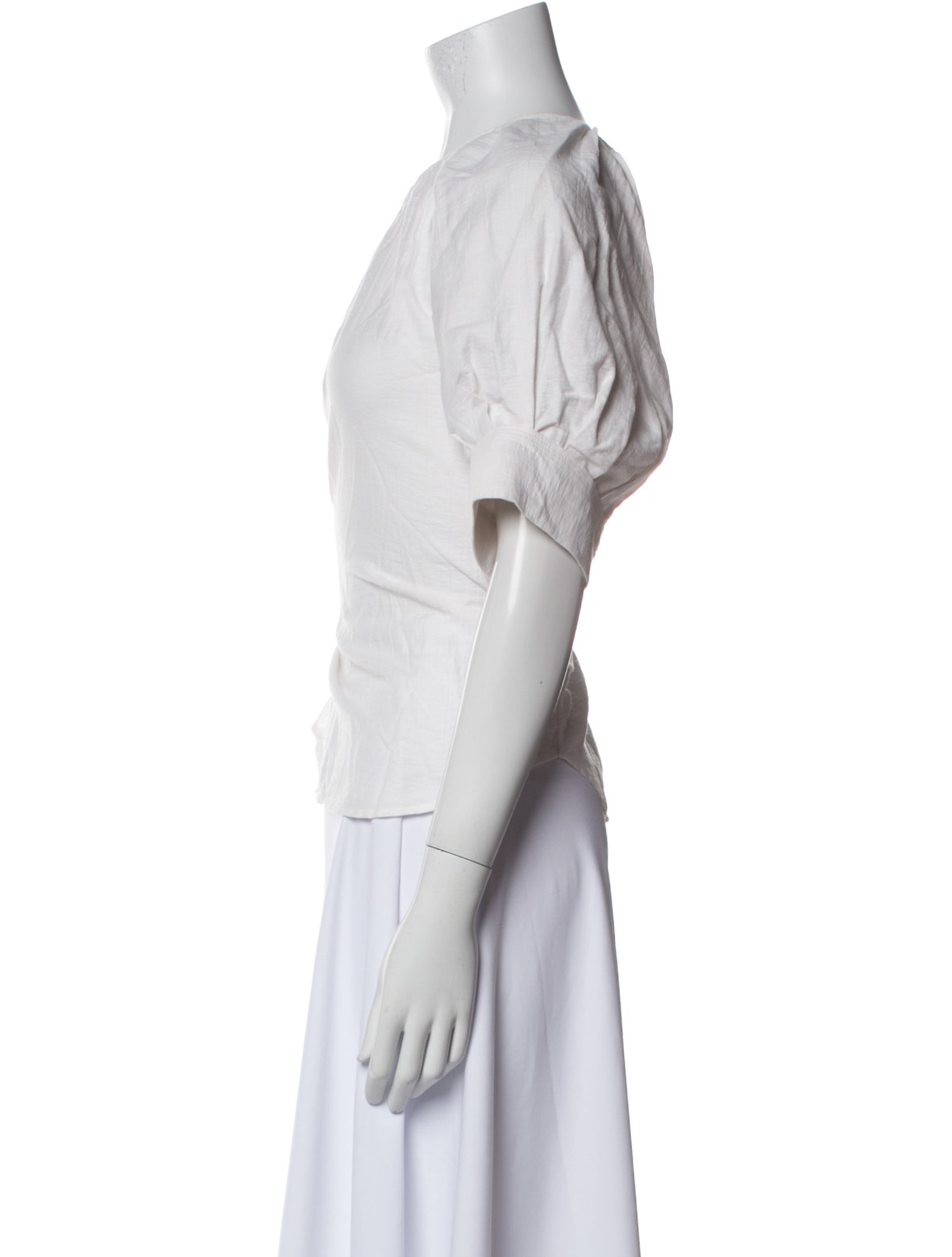 A.L.C. V-Neck Short Sleeve Blouse