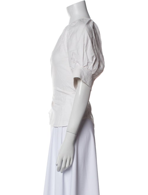 A.L.C. V-Neck Short Sleeve Blouse