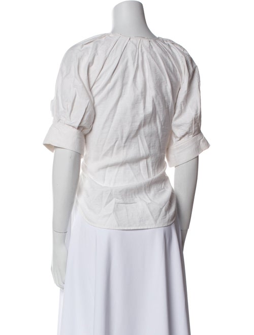 A.L.C. V-Neck Short Sleeve Blouse
