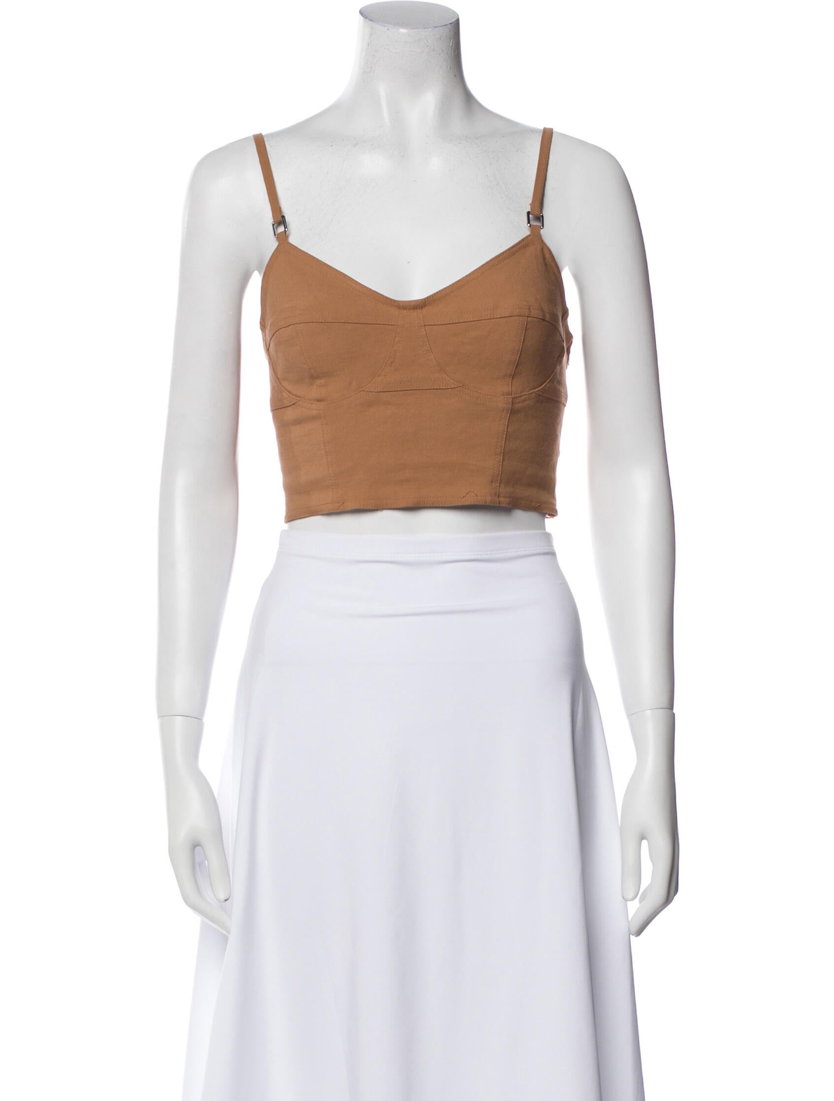 A.L.C. V-Neck Sleeveless Crop Top