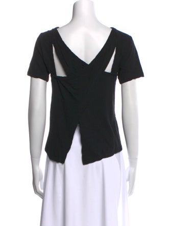 A.L.C. Bateau Neckline Short Sleeve T-Shirt