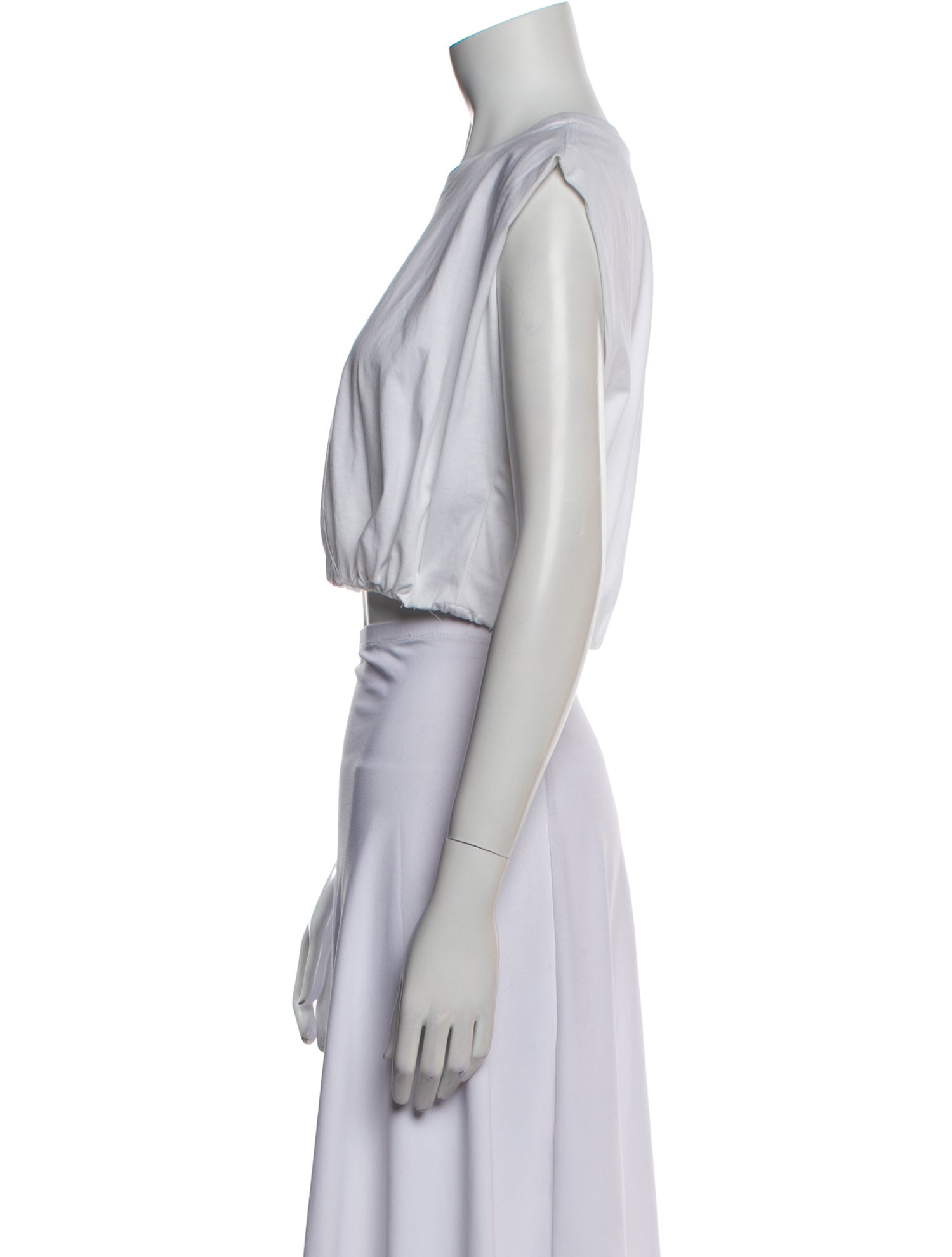 A.L.C. Crew Neck Sleeveless Crop Top