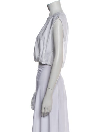 A.L.C. Crew Neck Sleeveless Crop Top