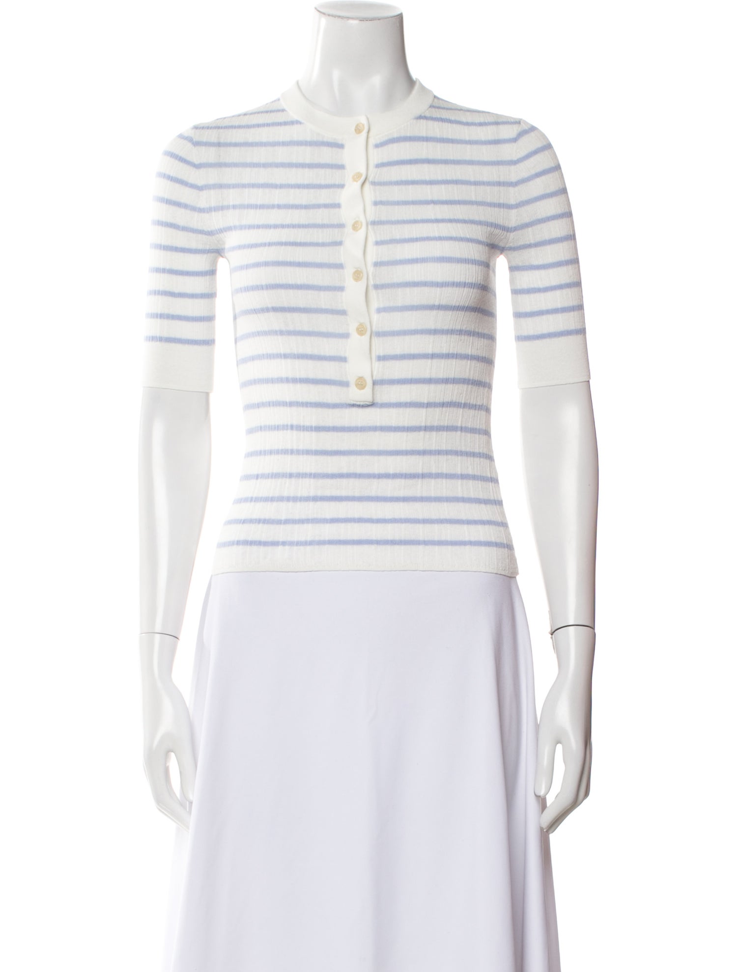 A.L.C. Striped Crew Neck Polo w/ Tags