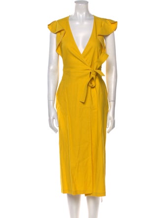 A.L.C. Linen Midi Length Dress