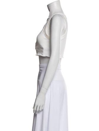 A.L.C. Scoop Neck Sleeveless Crop Top