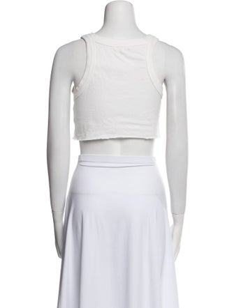 A.L.C. Scoop Neck Sleeveless Crop Top