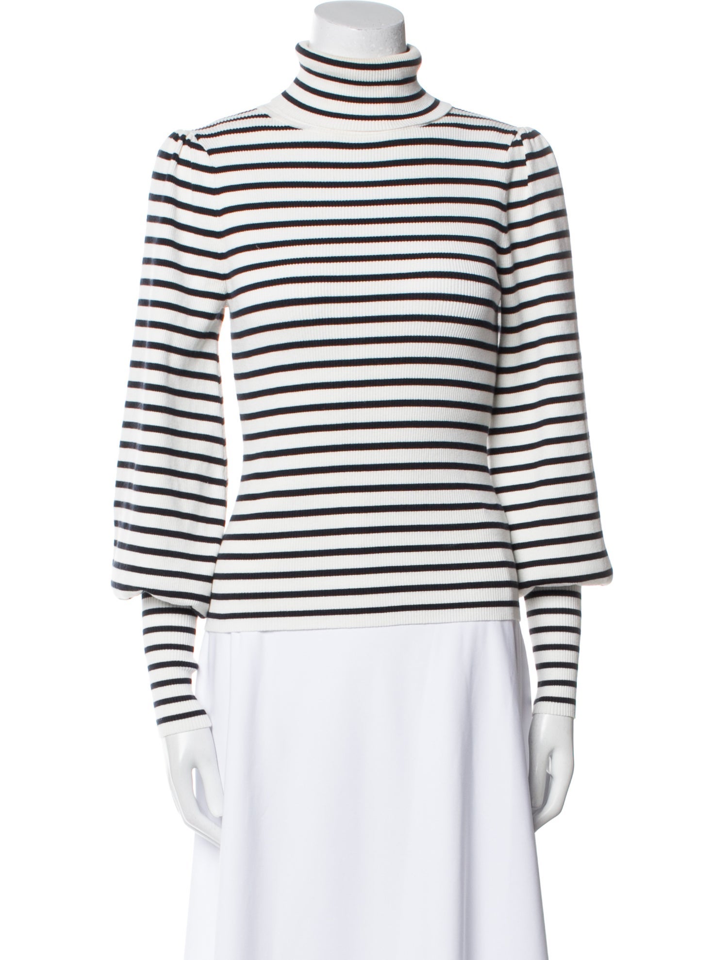 A.L.C. Striped Turtleneck Top