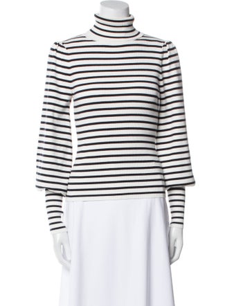 A.L.C. Striped Turtleneck Top