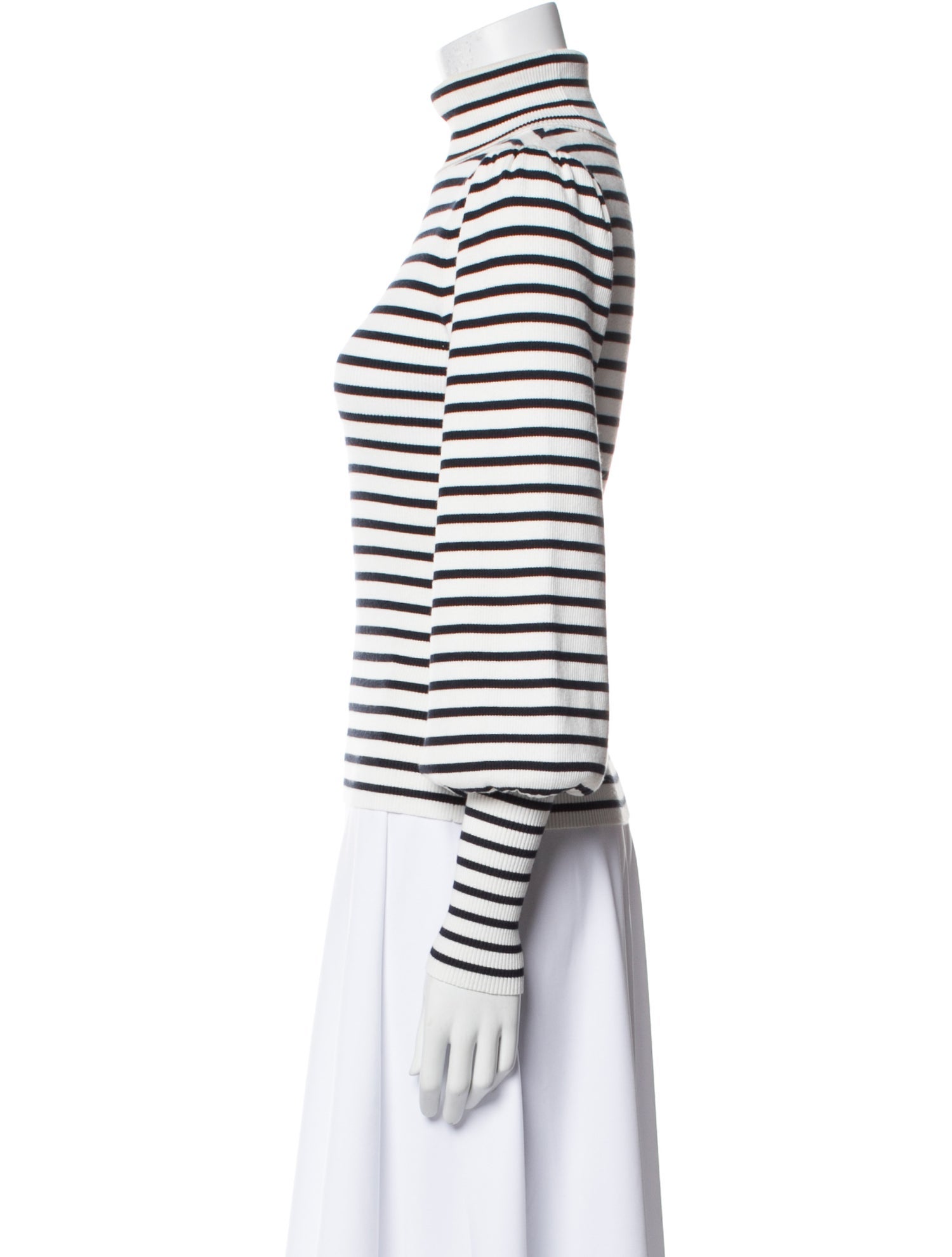 A.L.C. Striped Turtleneck Top