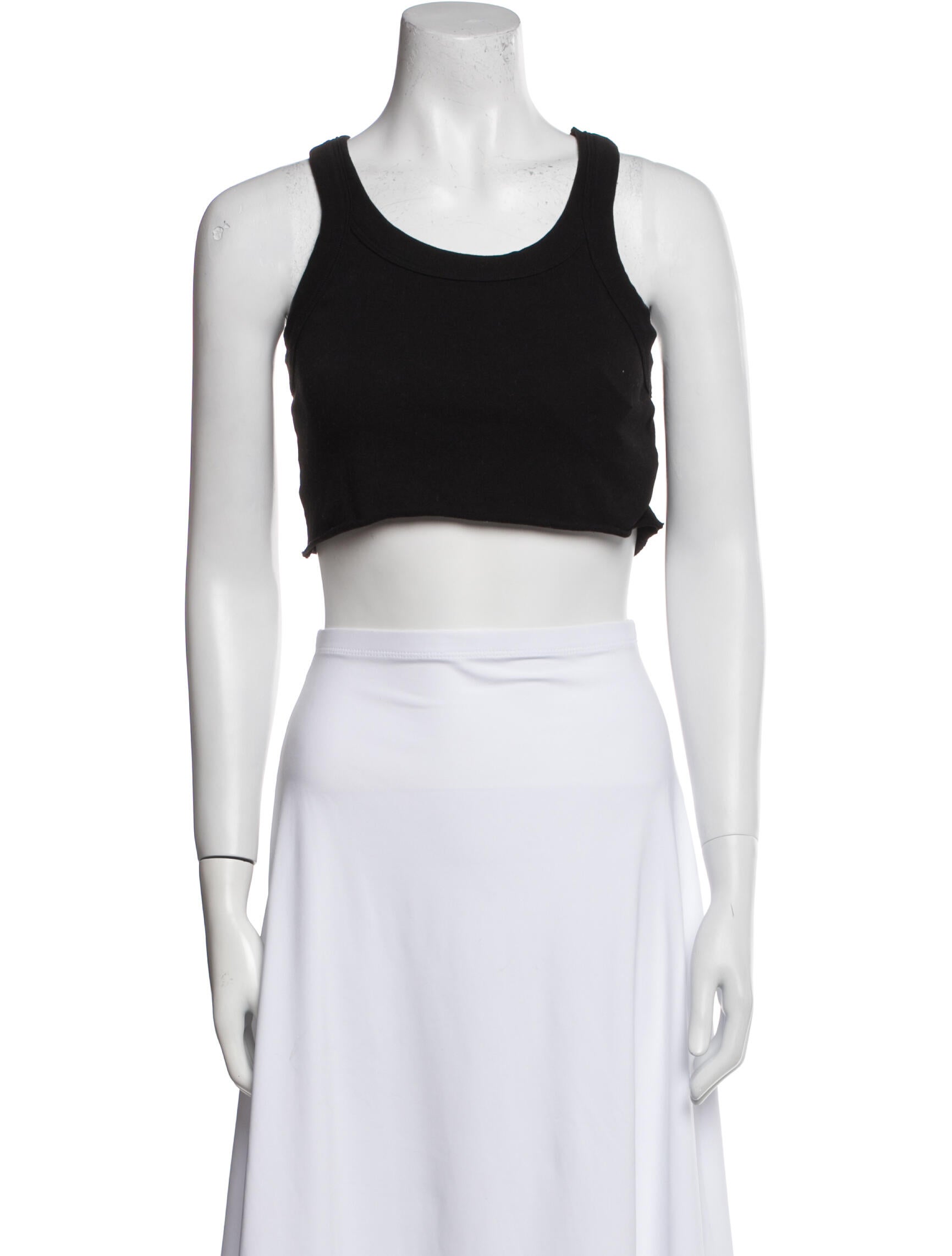 A.L.C. Scoop Neck Sleeveless Crop Top