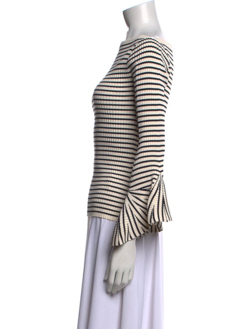 A.L.C. Striped Bateau Neckline Top